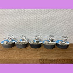 Beton cirkel med tekst Fun