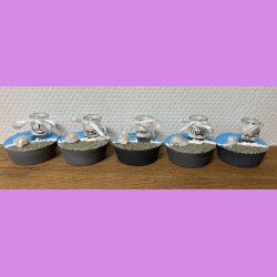 Beton cirkel med tekst Fun