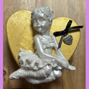 Beton hjerte med Klassisk Ballerina.