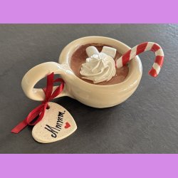 Cacao jule kop - creme farvet - candy cane.