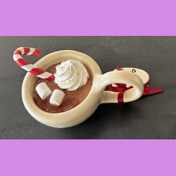 Cacao jule kop - creme farvet - candy cane.