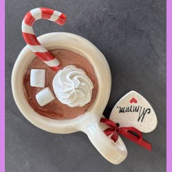 Cacao jule kop - creme farvet - candy cane.