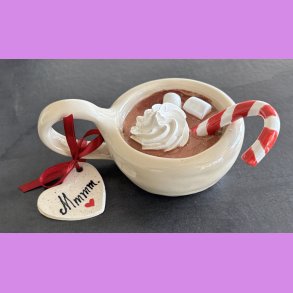 Cacao jule kop - creme farvet - candy cane.