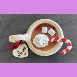 Cacao jule kop - creme farvet - candy cane.