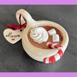 Cacao jule kop - creme farvet - candy cane.