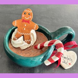 Cacao jule kop - M�rkegr�n - Gl�delig jul