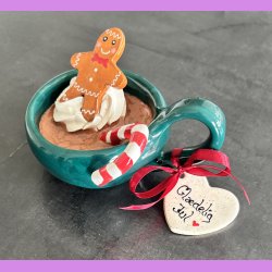 Cacao jule kop - M�rkegr�n - Gl�delig jul
