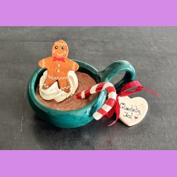 Cacao jule kop - M�rkegr�n - Gl�delig jul