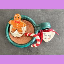 Cacao jule kop - M�rkegr�n - Gl�delig jul