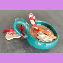 Cacao jule kop - M�rkegr�n - Gl�delig jul