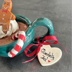 Cacao jule kop - M�rkegr�n - Gl�delig jul