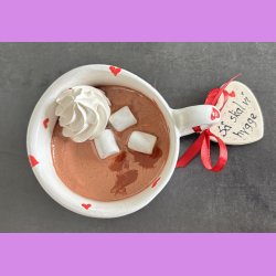 Cacao kop - Hvid med hjerter - S� skal vi hygge