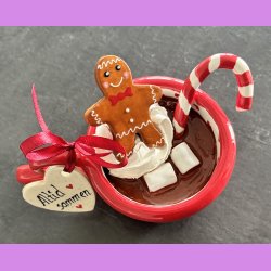 Cacao jule kop - R�d med hjerte hank - Altid sammen