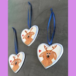 Jule hjerte med ddyr