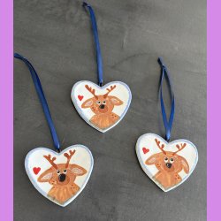 Jule hjerte med ddyr