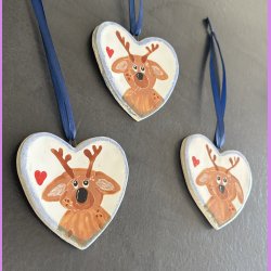 Jule hjerte med ddyr