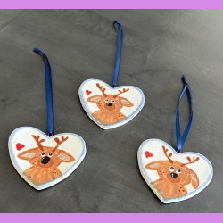 Jule hjerte med ddyr