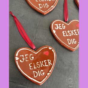 Honning hjerte med tekst - Jeg elsker dig