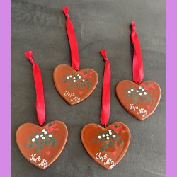 Honning hjerte med tekst - Kys mig