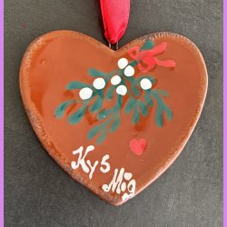 Honning hjerte med tekst - Kys mig