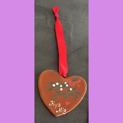 Honning hjerte med tekst - Kys mig