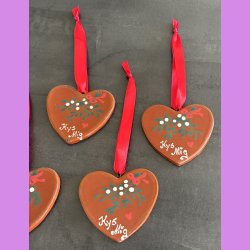 Honning hjerte med tekst - Kys mig