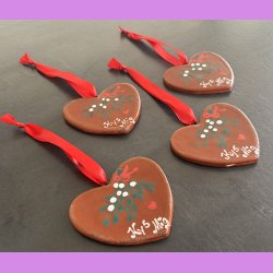 Honning hjerte med tekst - Kys mig