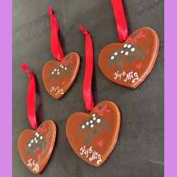 Honning hjerte med tekst - Kys mig