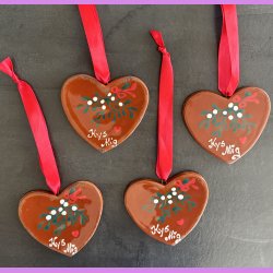 Honning hjerte med tekst - Kys mig