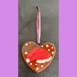 Honning hjerte med nissehue