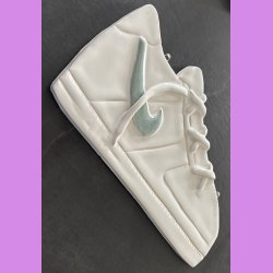 Nike sko med grn logo 