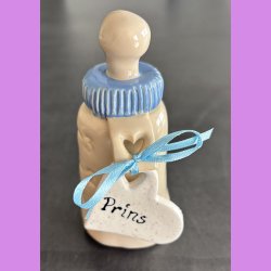 Sutteflaske bl med skilt Prins