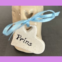 Sutteflaske bl med skilt Prins