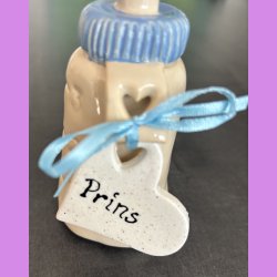 Sutteflaske bl med skilt Prins