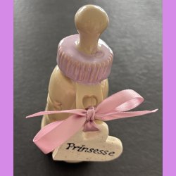 Sutteflaske lilla med skilt Prinsesse