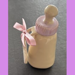 Sutteflaske lilla med skilt Prinsesse