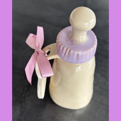 Sutteflaske lilla med skilt Prinsesse