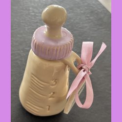 Sutteflaske lilla med skilt Prinsesse