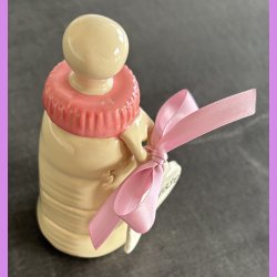 Sutteflaske lyserd med skilt Prinsesse