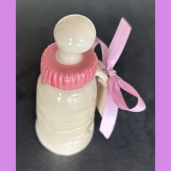 Sutteflaske lyserd med skilt Prinsesse