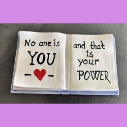 Bog i keramik- Nr. 5 - med s�d tekst - No one is YOU.