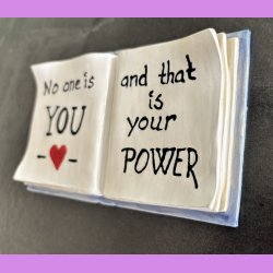Bog i keramik- Nr. 5 - med s�d tekst - No one is YOU.