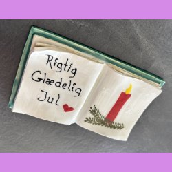 Bog - Nr. 10 - med s�d tekst - Rigtig gl�delig jul.