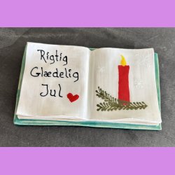 Bog - Nr. 10 - med s�d tekst - Rigtig gl�delig jul.