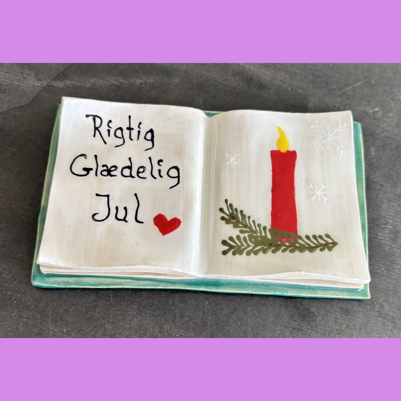 Bog - Nr. 10 - med s�d tekst - Rigtig gl�delig jul.