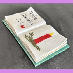 Bog - Nr. 10 - med s�d tekst - Rigtig gl�delig jul.