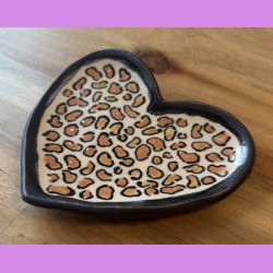 Faster fade - Sort kant - lysbrun leopard