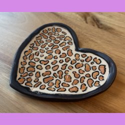 Faster fade - Sort kant - lysbrun leopard