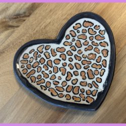 Faster fade - Sort kant - lysbrun leopard