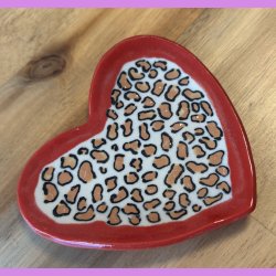 Faster fade - Rd kant - Lysbrun leopard